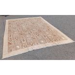 NATURAL DYED IRANIAN CARPET WITH ALL OVER PERSIAN PANEL DESIGN,