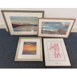 FRAMED LIMITED EDITION PRINT, 'GOLDEN LIGHT', SIGNED IN PENCIL,