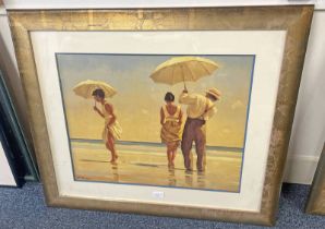 JACK VETTRIANO FIGURES ON BEACH,