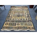 MIDDLE EASTERN STYLE MULTI COLOURED CARPET 232 X 163 CM