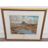 W DOUGLAS MACLEOD ' HIGHLAND LOCH SCENE' SIGNED GILT FRAMED PASTEL 35 CM X 48 CM