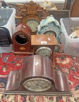 LATE 19TH CENTURY INLAID MAHOGANY CLOCK BODY,