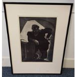 PETER HOWSON 'JOURNEYS END' SIGNED IN PENCIL FRAMED PRINT,