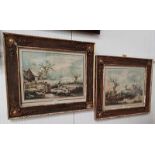 PAIR FRAMED 19TH CENTURY PUBLISHED ENGRAVINGS SNIPE SHOOTING & DUCK SHOOTING,