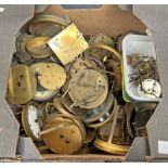 SELECTION OF CLOCK PARTS, WORKS,