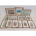 SELECTION OF FRAMED PETER SCOTT PRINTS, FRAMED PRINT OF IOWA SIGNED PATELLO TO REVERSE, ETC.