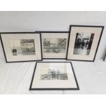 4 FRAMED PHOTOGRAPHS OF VARIOUS GLASGOW LOCATIONS,