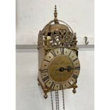18TH CENTURY STYLE BRASS LANTERN CLOCK MARKED THOMAS MOORE ,