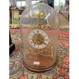 LARGE REPRODUCTION SKELETON CLOCK WITH DOME,