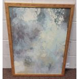 APRIL X J PRESSLEY ELEVEN BIRDS LABEL TO REVERSE GILT FRAMED OIL ON BOARD 78 X 58 CM