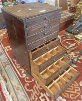 LATE 19TH CENTURY 8 DRAWER MAHOGANY CABINET 46CM TALL