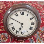 OAK CIRCULAR POST OFFICE CLOCK,