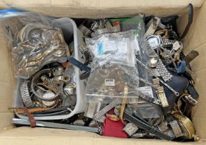 SELECTION OF MENS AND WOMEN'S WRISTWATCHES ETC IN ONE BOX