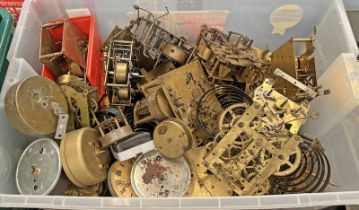 CLOCK PARTS - LARGE SELECTION OF WORKS ETC IN ONE BOX