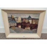 JOAN OXLAND EVENING PARIS SIGNED FRAMED OIL PAINTING 39 X 50 CM