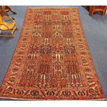 HAND WOVEN PERSIAN BAKHTAIR VILLAGE CARPET WITH TRADITION PERSIAN PANEL DESIGN,