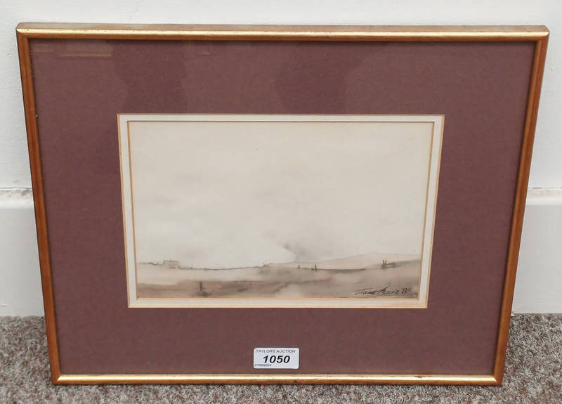 TIANA MARIE FINE WEATHER SIGNED FRAMED WATERCOLOUR 21 X 23 CM