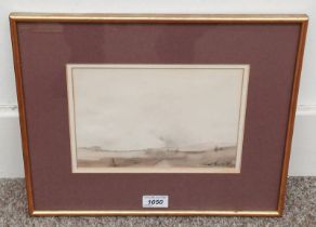 TIANA MARIE FINE WEATHER SIGNED FRAMED WATERCOLOUR 21 X 23 CM