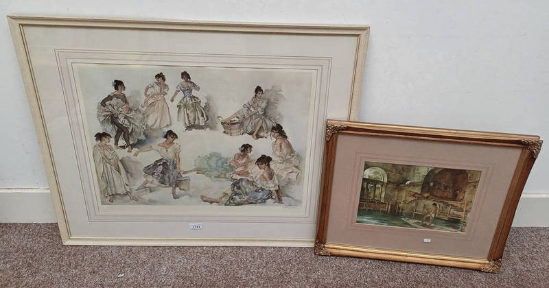FRAMED LIMITED EDITION PRINT SIGNED IN PENCIL RUSSELL FLINT & ONE OTHER PRINT