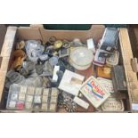 SELECTION OF VARIOUS CLOCK PARTS IN ONE BOX TO INCLUDE SPRINGS,