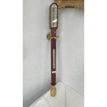 RUSSEL SHIPS STICK BAROMETER WITH WALL MOUNT,