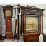 19TH CENTURY OAK LONGCASE CLOCK WITH BRASS DIAL SIGNED STEPHENSON CONGLETON