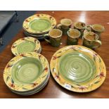 PIER 1 ELIZABETH STONEWARE DINNER & TEASET