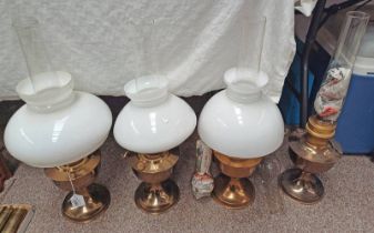 BRASS PARAFFIN LAMPS