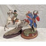 FRANKLIN MINT PORCELAIN FIGURE ARTHUR LEGEND & KING, & 1 OTHER BY FRANKLIN MINT NAPOLEON,