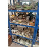 LARGE SELECTION OF PORCELAIN INCLUDING ADDERLEY TEAWARE, PORCELAIN VASES, POOLE POTTERY OWL & DUCK,