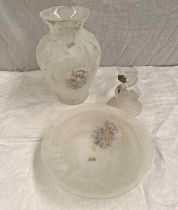 MURANO GLASS VASE & GLASS COMPORT