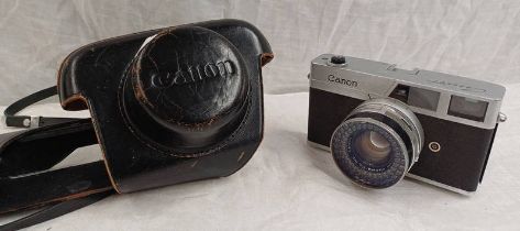 CANON CANONET 35 MM CAMERA & CASE & 45 MM LENS