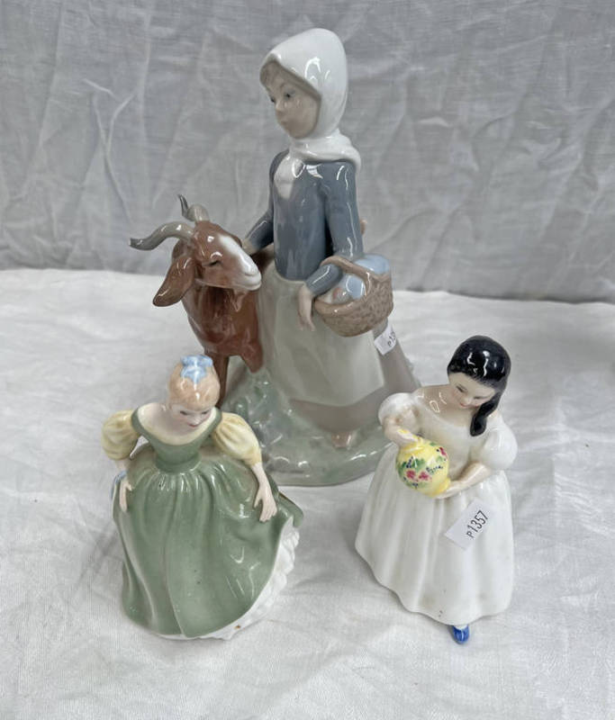 LLADRO FIGURE GIRL WITH GOAT,