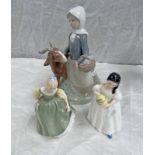 LLADRO FIGURE GIRL WITH GOAT,