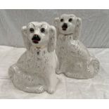 PAIR OF 19TH CENTURY WALLY DOGS.