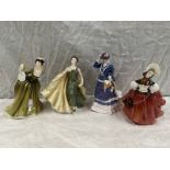 4 ROYAL DOULTON FIGURES SIMONE HN2378, SKATER HN 2117,