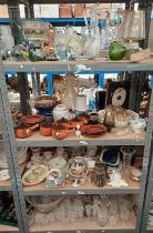 GOOD SELECTION ART GLASS, VARIOUS GLASS PAPERWEIGHTS, GLASS TABLE LAMPS & SHADES, VARIOUS POTTERY,