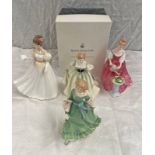 4 ROYAL DOULTON FIGURES LILY, SPRING SERENADE, KATHLEEN,