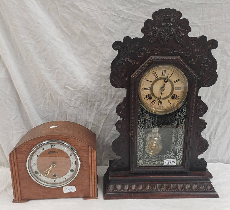 AMERICAN GINGER BREAD CLOCK BY THE ANSONIA CLOCK COMPANY,