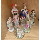 SELECTION OF CONTINENTAL PORCELAIN FIGURES,