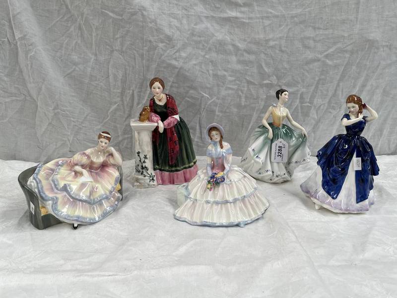 5 ROYAL DOULTON FIGURES, - PAULINE HN 2441, CYNTHIA HN 2440, DAYDREAMS HN1731,