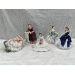 5 ROYAL DOULTON FIGURES, - PAULINE HN 2441, CYNTHIA HN 2440, DAYDREAMS HN1731,