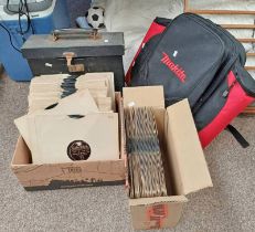 LARGE SELECTION BING CROSBY & OTHER RECORDS & MAKITA RUCKSACK