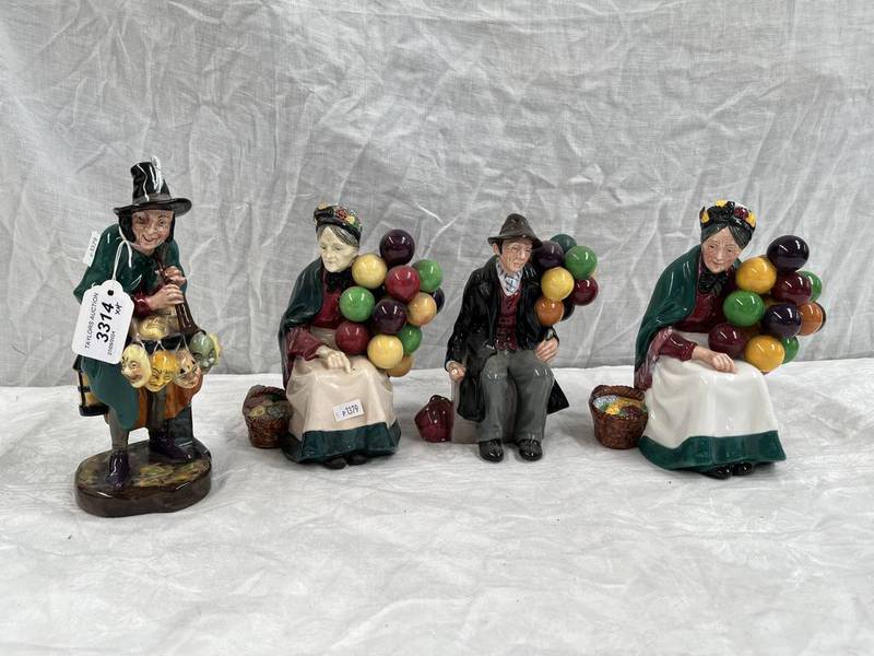 4 ROYAL DOULTON FIGURES - MASK SELLER HN2103,