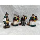 4 ROYAL DOULTON FIGURES - MASK SELLER HN2103,