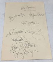 AUTOGRAPHED MENU FROM ABERDEEN F.