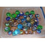 SELECTION OF VARIOUS POKEMON RELATED MARBLES INCLUDING CHARACTERS SUCH AS BULBASAUR, ,EW,