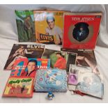 SELECTION OF VINYL MUSIC ALBUMS INCLUDING ARTISTS SUCH AS MEAT LOAF, TOM JONES,