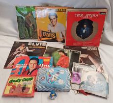SELECTION OF VINYL MUSIC ALBUMS INCLUDING ARTISTS SUCH AS MEAT LOAF, TOM JONES,