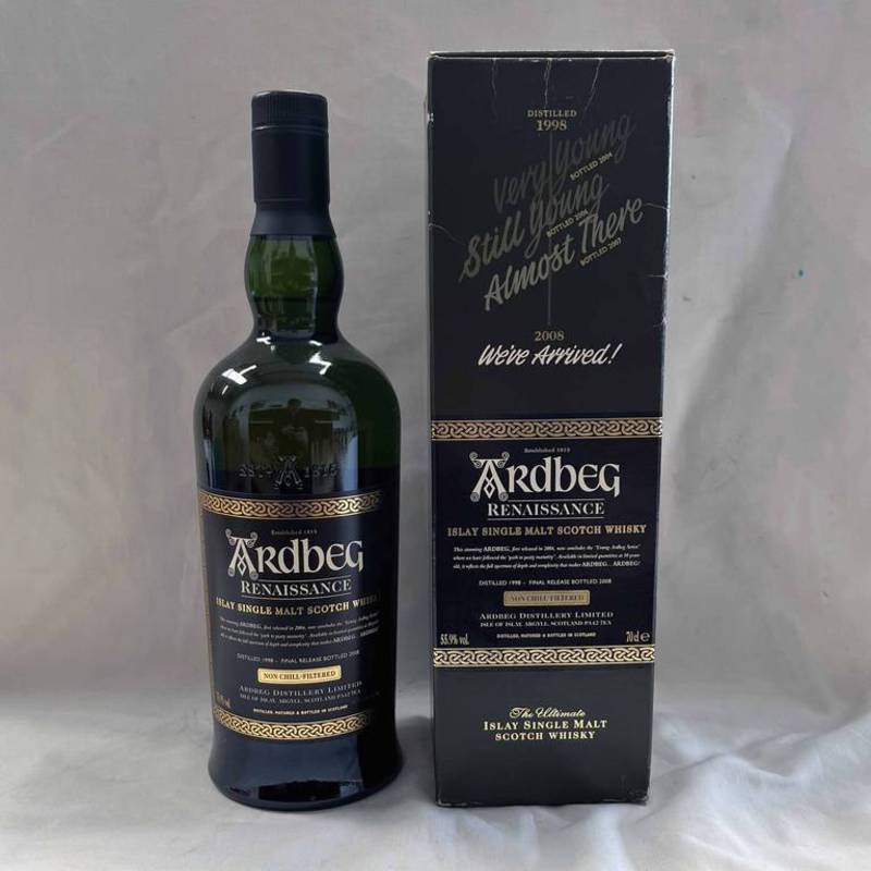 1 BOTTLE ARDBEG RENAISSANCE 10 YEAR OLD SINGLE MALT WHISKY, DISTILLED 1998 - 70CL, 55.9% VOL.